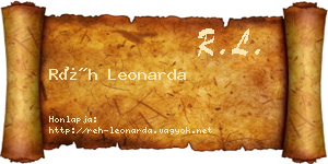 Réh Leonarda névjegykártya